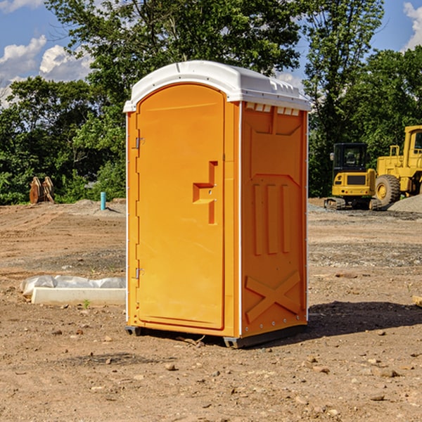 how often are the porta potties cleaned and serviced during a rental period in Auxier Kentucky